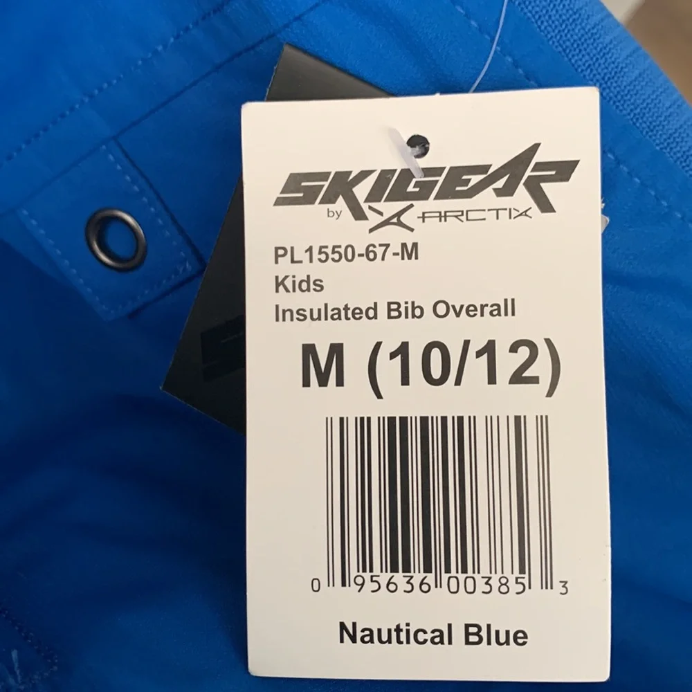 Skigear Arctix Snow gear insulated Bib Overall Nautical Blue big kids size
